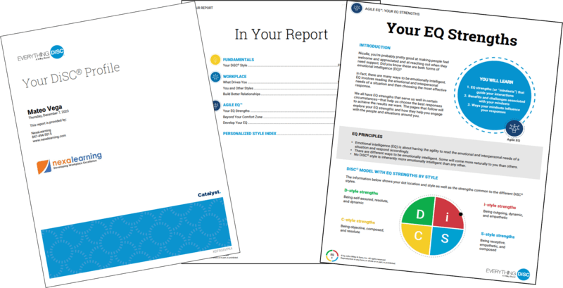 Everything DiSC® On Catalyst™ Agile EQ™ Profile Everything DiSC® On Catalyst™ Agile EQ™ Profile