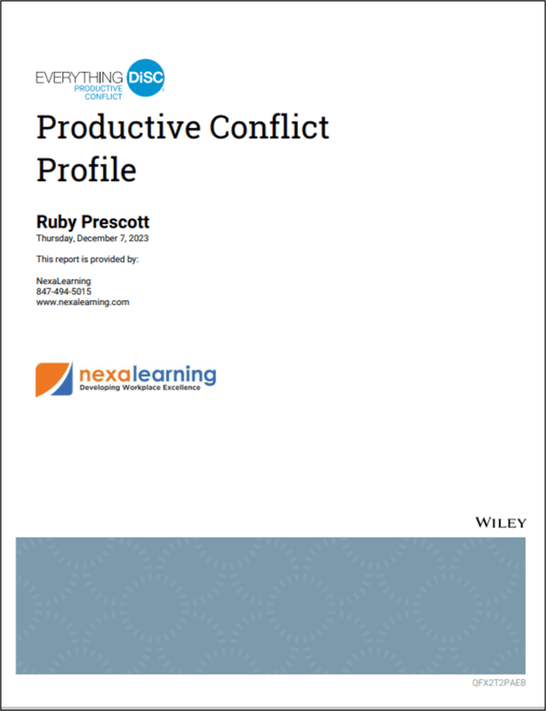 Everything DiSC® Productive Conflict Profile